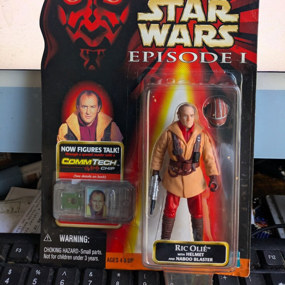 Star Wars Episode 1 Ric Olie Action Figure 1998 Collection 2 Comm Tech Chip